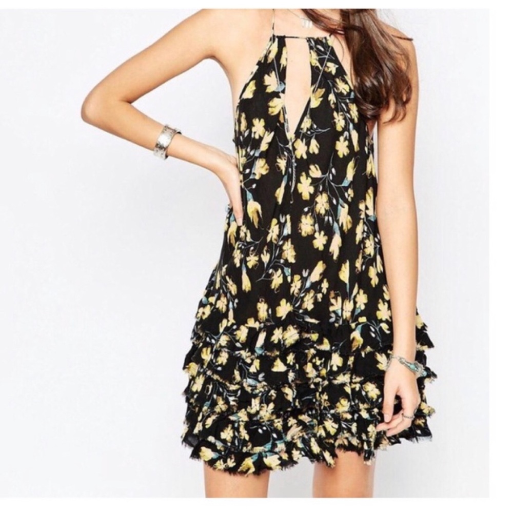 Free People Ruffled Slip Dress